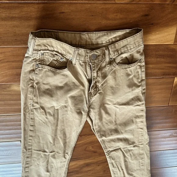 Levi’s 514 Tan Denim Straight Fit Jeans size 30x32 - Picture 2 of 5